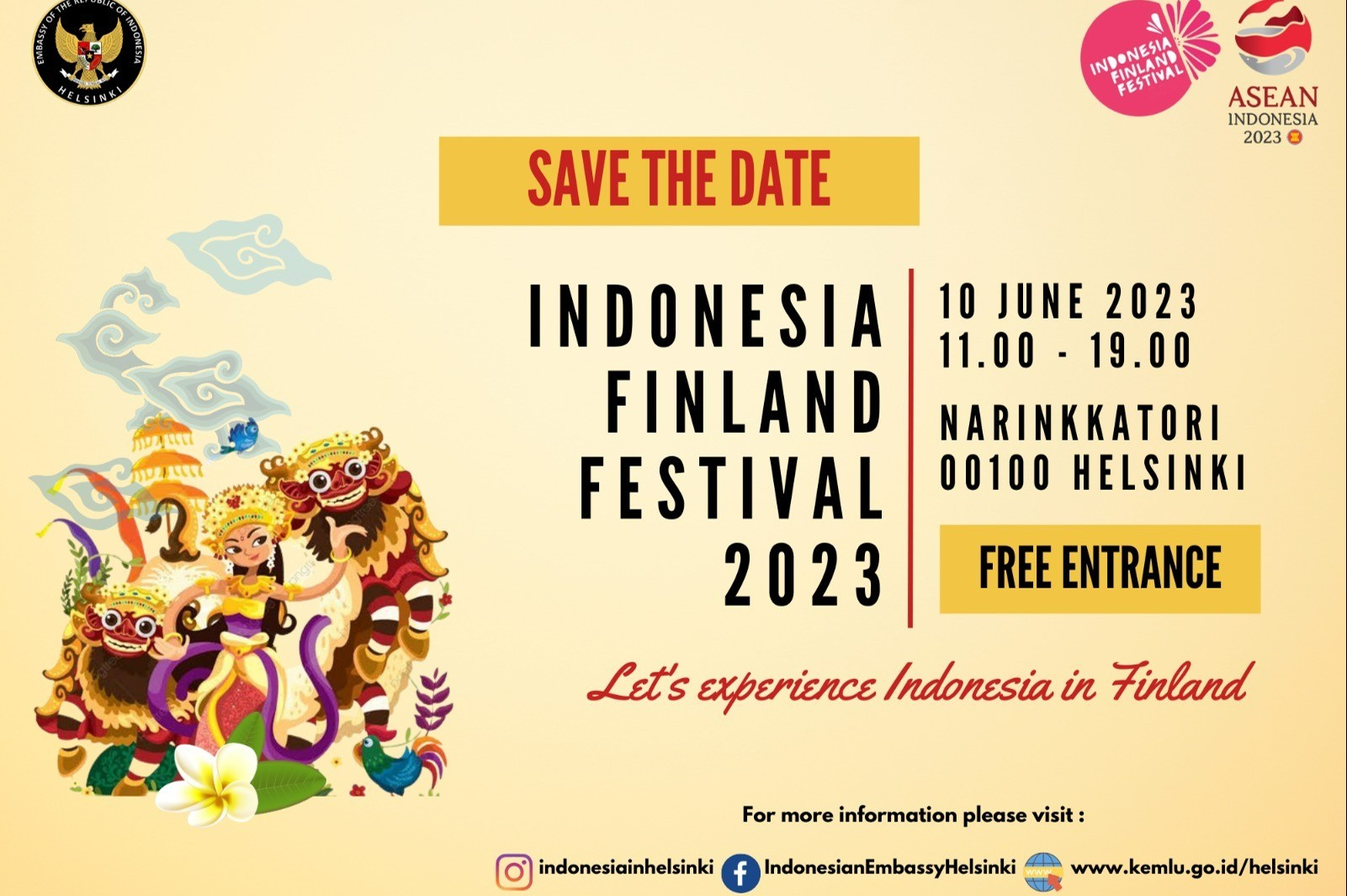 Linkki tapahtumaan Indonesia Suomi Festivaali