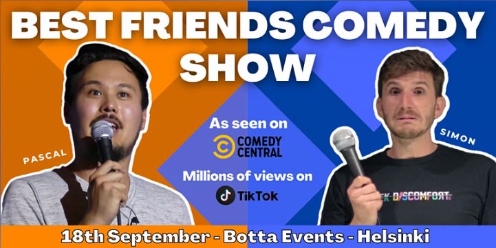 Linkki tapahtumaan Best Friends Comedy Helsinki